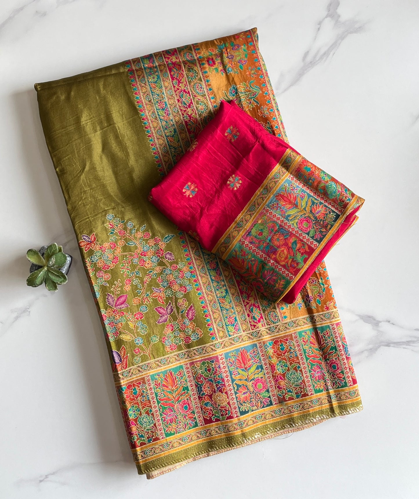 Viscose Silk Saree With Pashmina Weaving Design