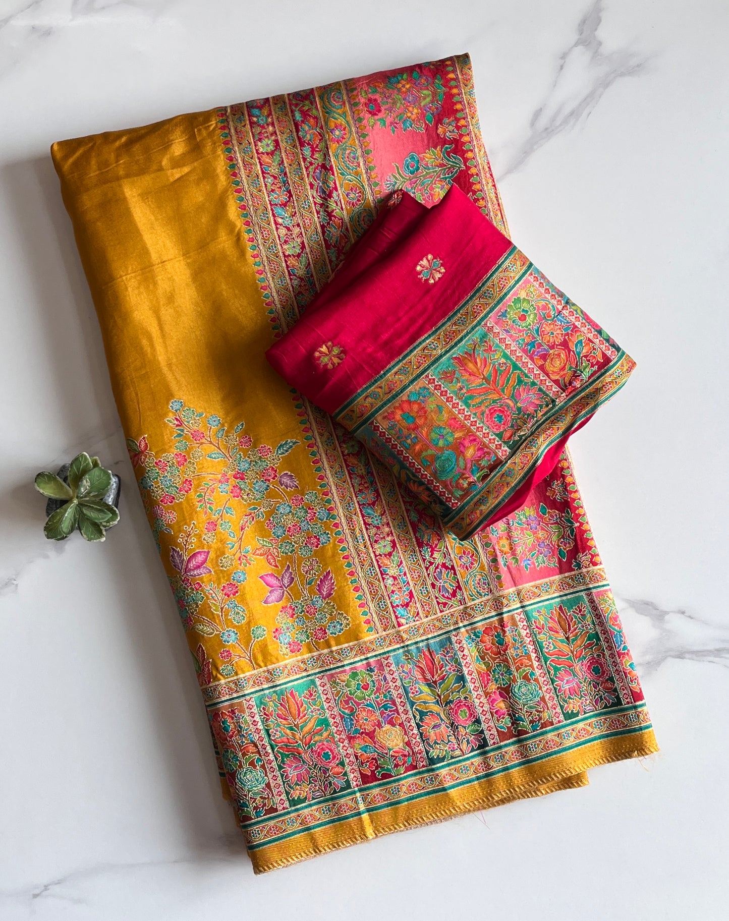 Viscose Silk Saree With Pashmina Weaving Design