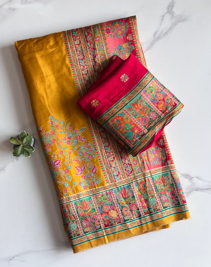 Viscose Silk Saree With Pashmina Weaving Design