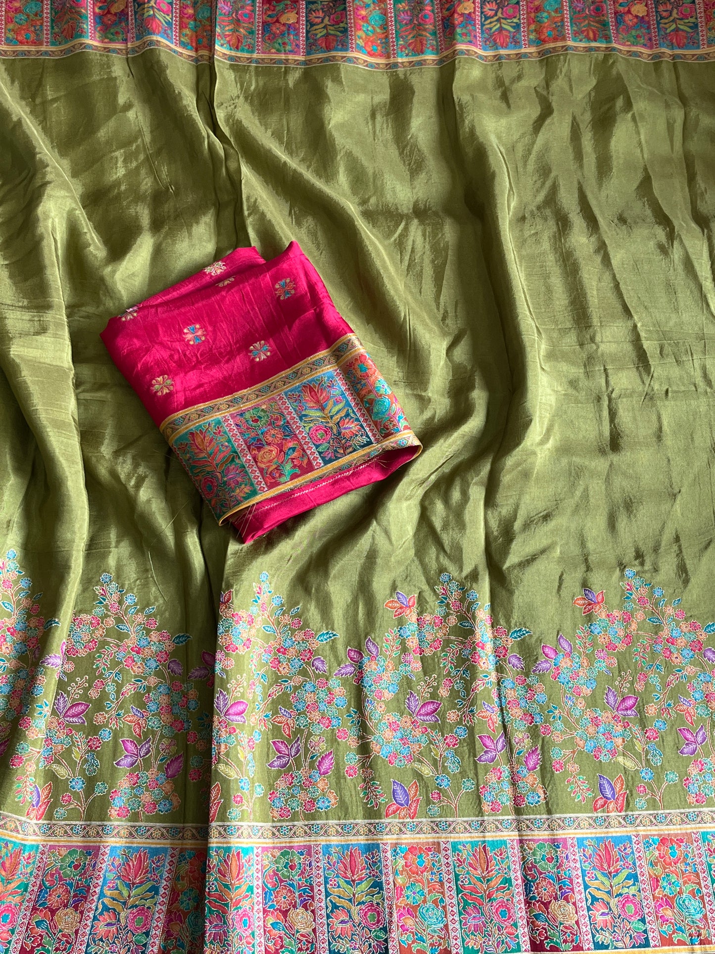 Viscose Silk Saree With Pashmina Weaving Design