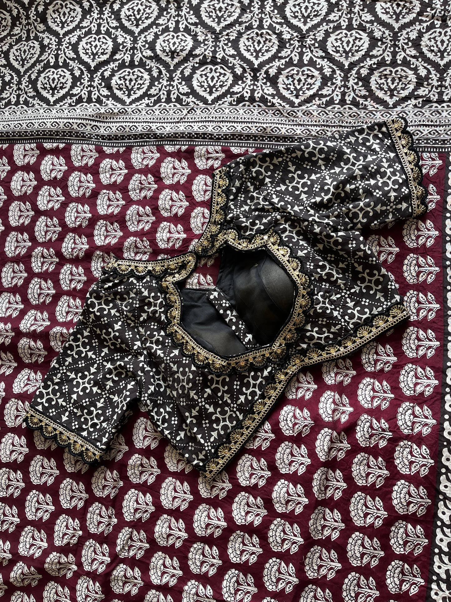 Chanderi Mul Mul Cotton With Stitched Blouse