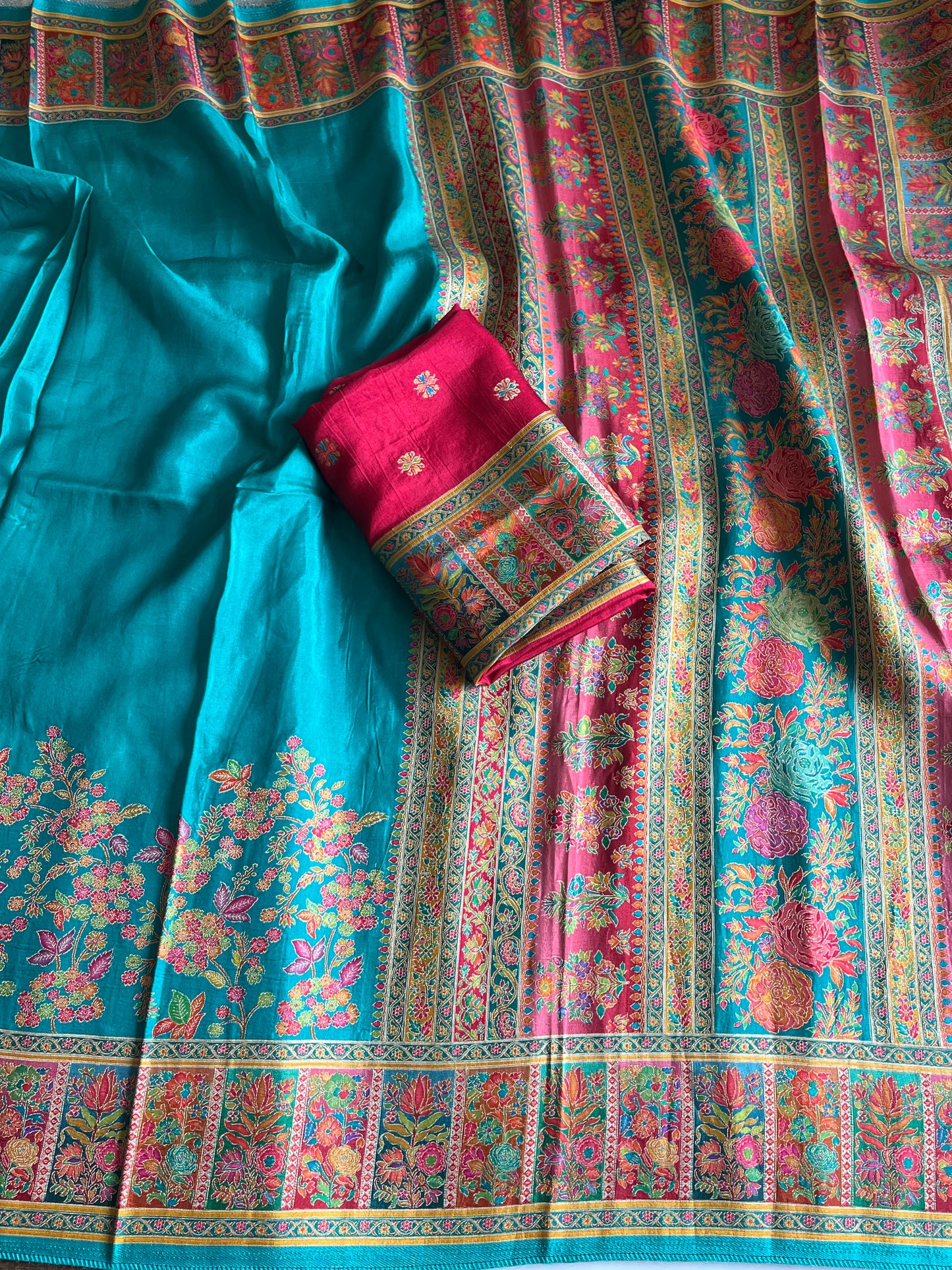Viscose Silk Saree With Pashmina Weaving Design