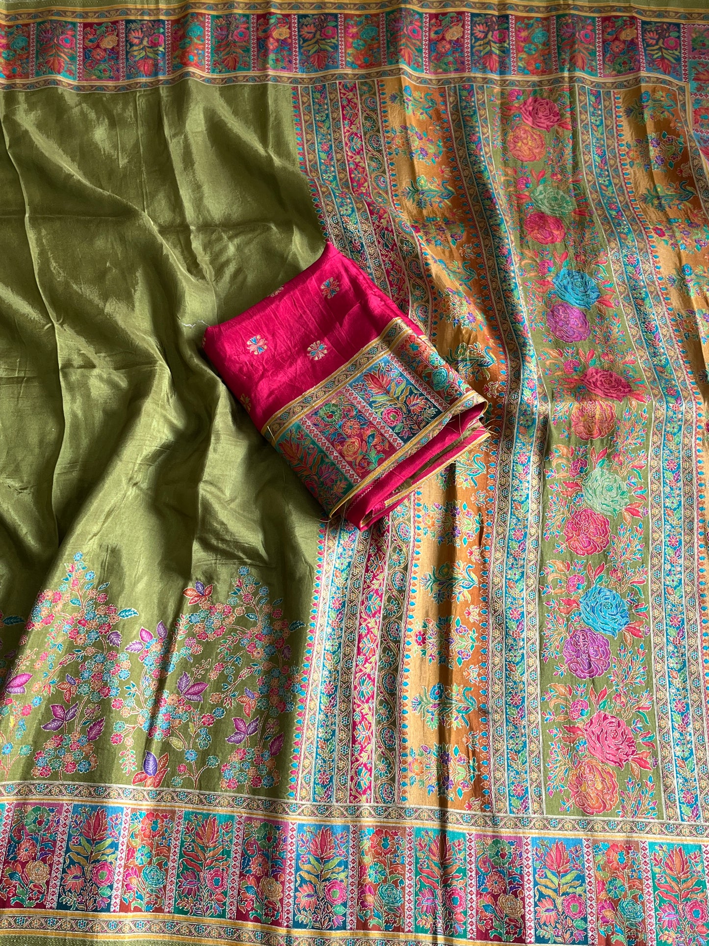 Viscose Silk Saree With Pashmina Weaving Design