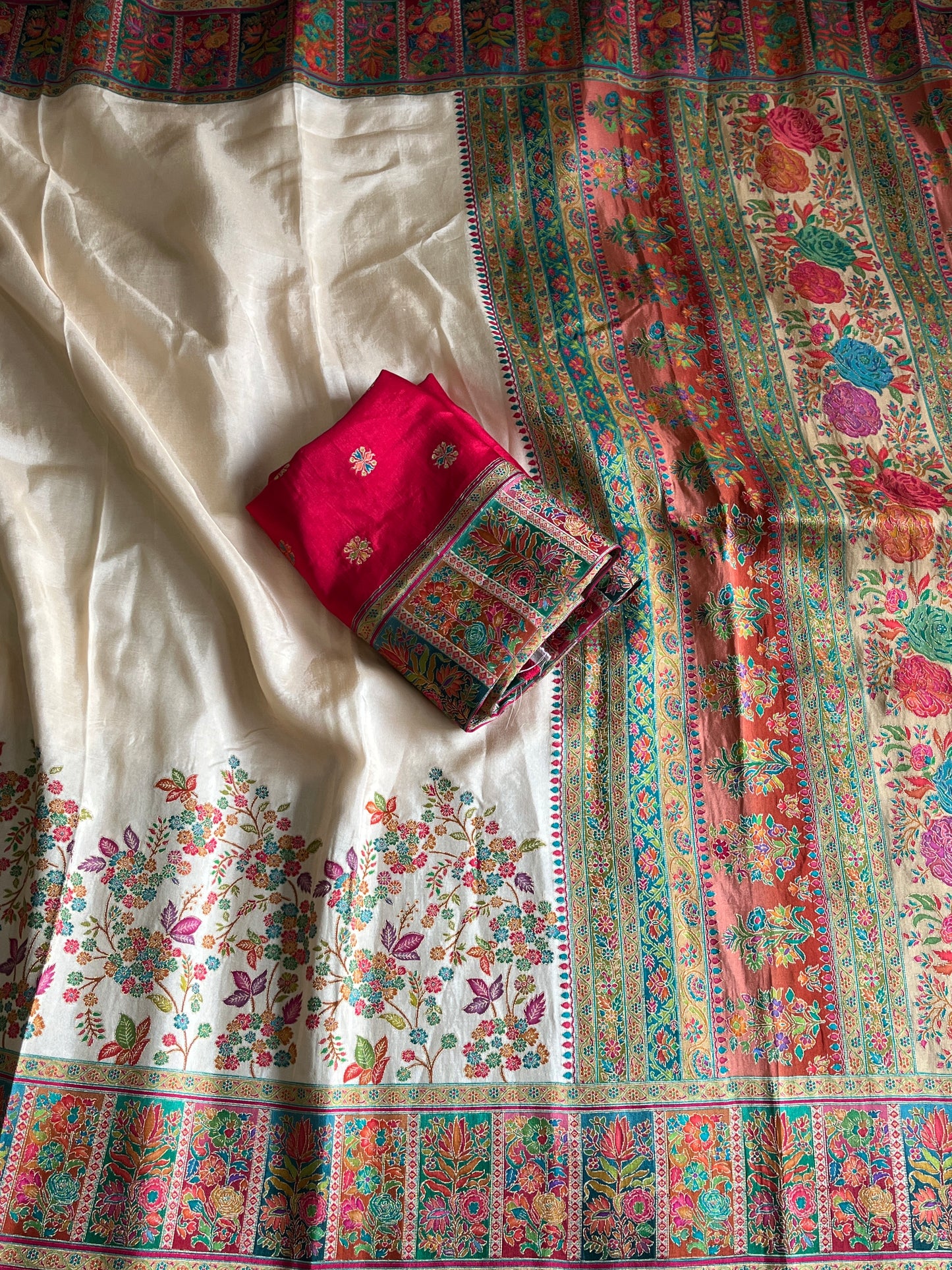 Viscose Silk Saree With Pashmina Weaving Design