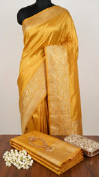 White Silk Saree with Zari Border – Silk Collection