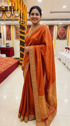 White Silk Saree with Zari Border – Silk Collection